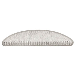 Trappmattor självhäftande sisal-look 30 st 56x17x3 cm platina