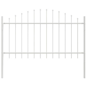 Trädgårdsstängsel 2 pcs Vit 170 x 140 cm Pulverlackerat stål