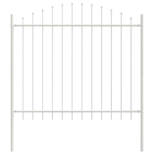 Trädgårdsstängsel 6 pcs Vit 170 x 190 cm Pulverlackerat stål