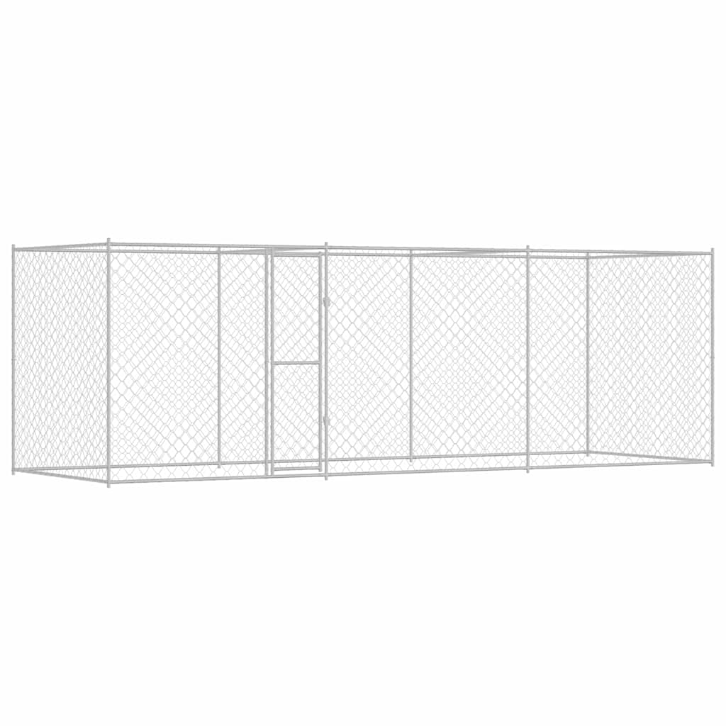 Hundbur Silver 600 x 200 x 200 cm Galvaniserat Stål