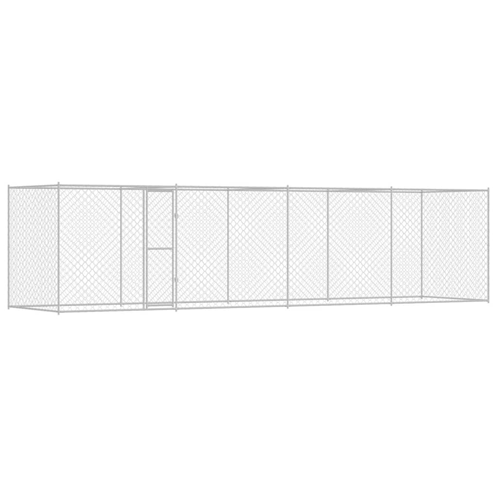 Hundbur Silver 800 x 200 x 200 cm Galvaniserat Stål