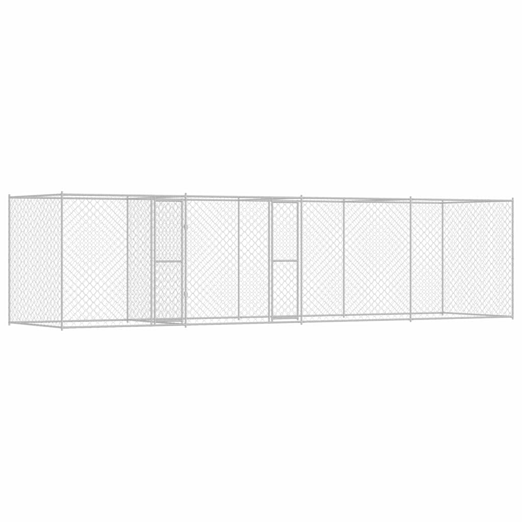 Hundbur Silver 600 x 200 x 200 cm Galvaniserat Stål