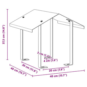 Skorstenhuv Silver 40 x 40 x 37,5 cm Rostfritt stål