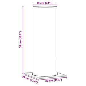 Skorstenhuvud Förlängning Silver 29 x 29 x 50 cm Rostfritt stål
