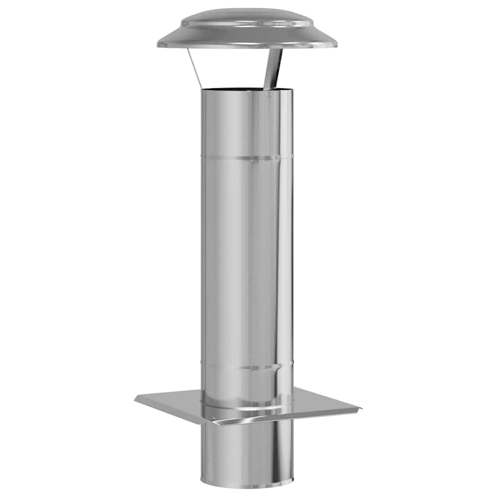 Skorstensextension Silver 25 x 25 x 65 cm Rostfritt stål