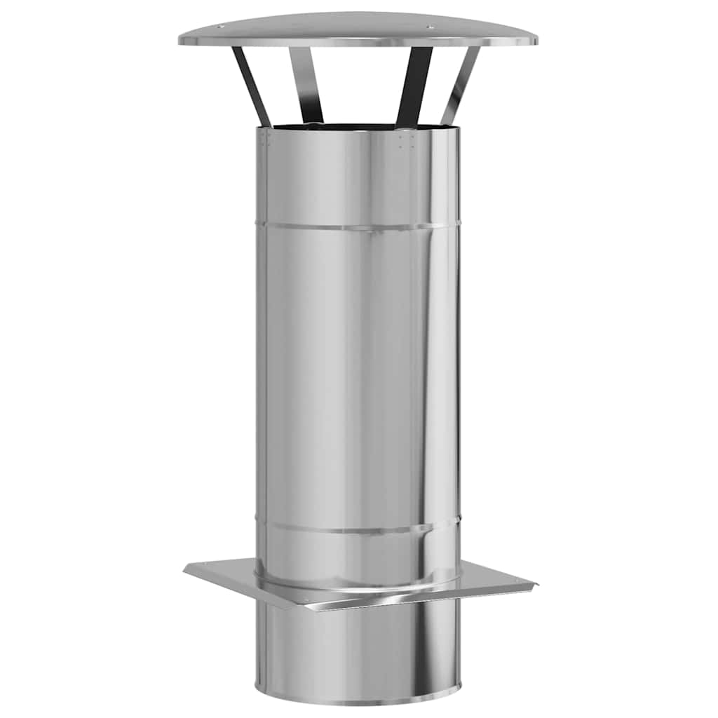 Skorstensextension Silver 35 x 35 x 65 cm Rostfritt stål