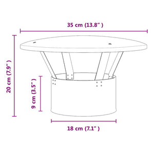 Regnskydd skorsten Silver 35 x 35 x 20 cm Rostfritt stål