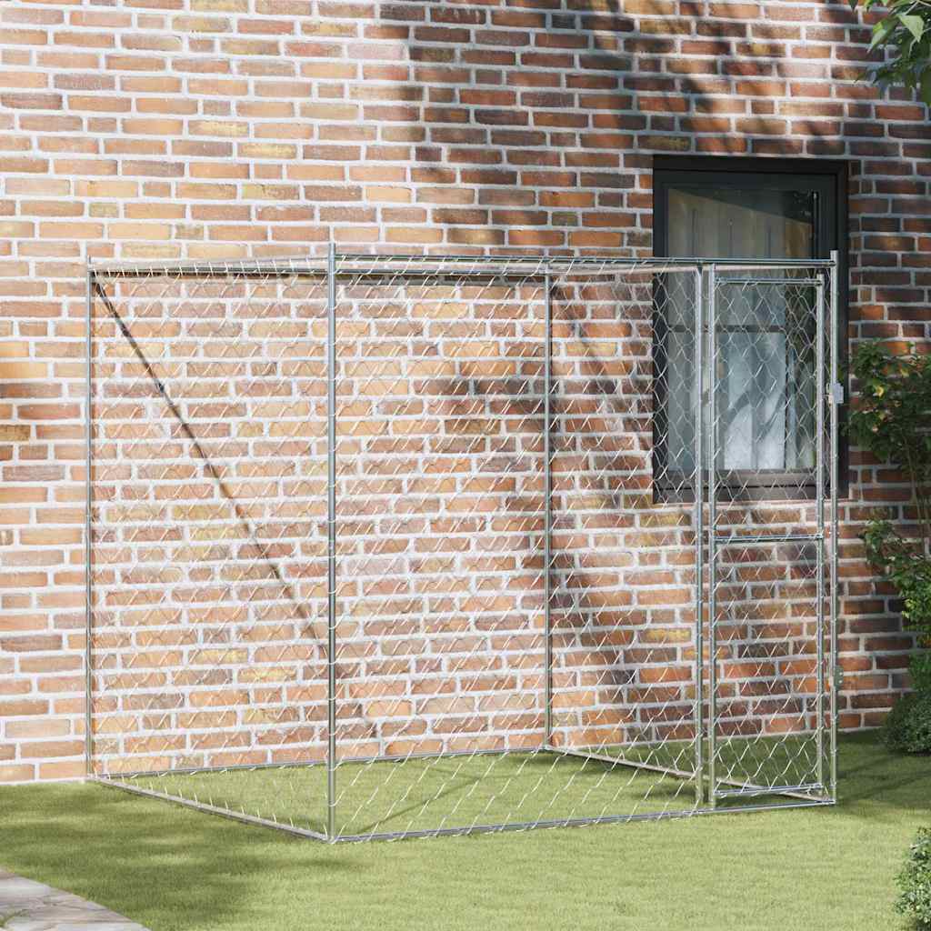 Hundbur Silver 200 x 200 x 200 cm Galvaniserat Stål