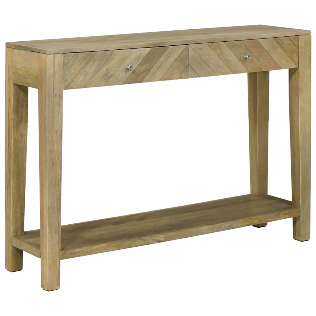 Konsolbord Naturlig grå 110 x 30 x 80 cm Massivt mangoträ
