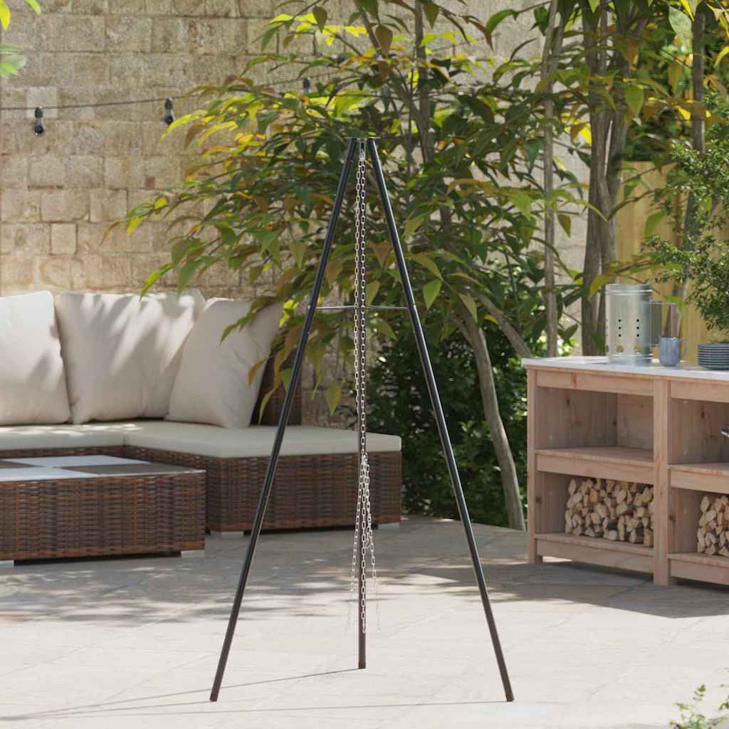 Lägereld Tripod Svart 92 x 92 x 151,5 cm Stål