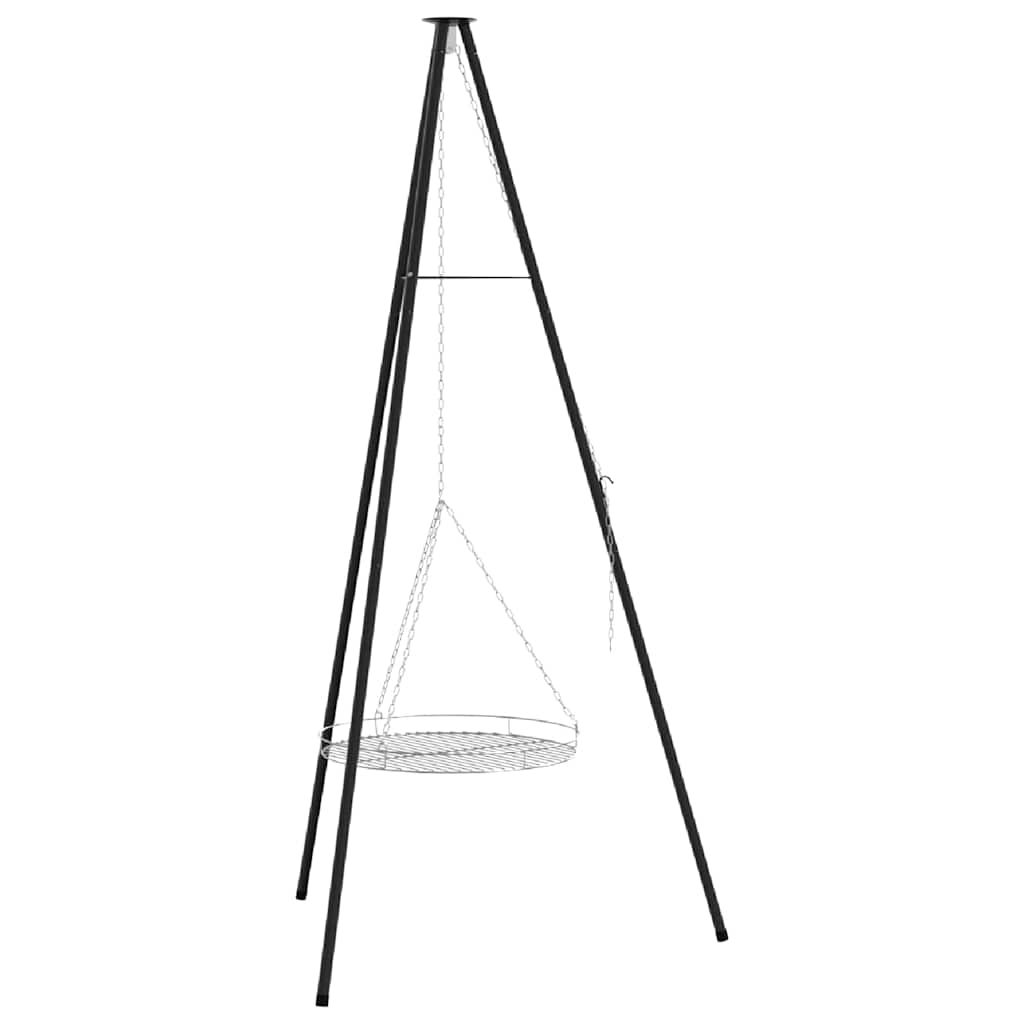 Lägereld Tripod 2 st Svart Stål