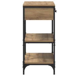 Konsolbord med låda med hylla Brun 100 x 34,5 x 75 cm trä