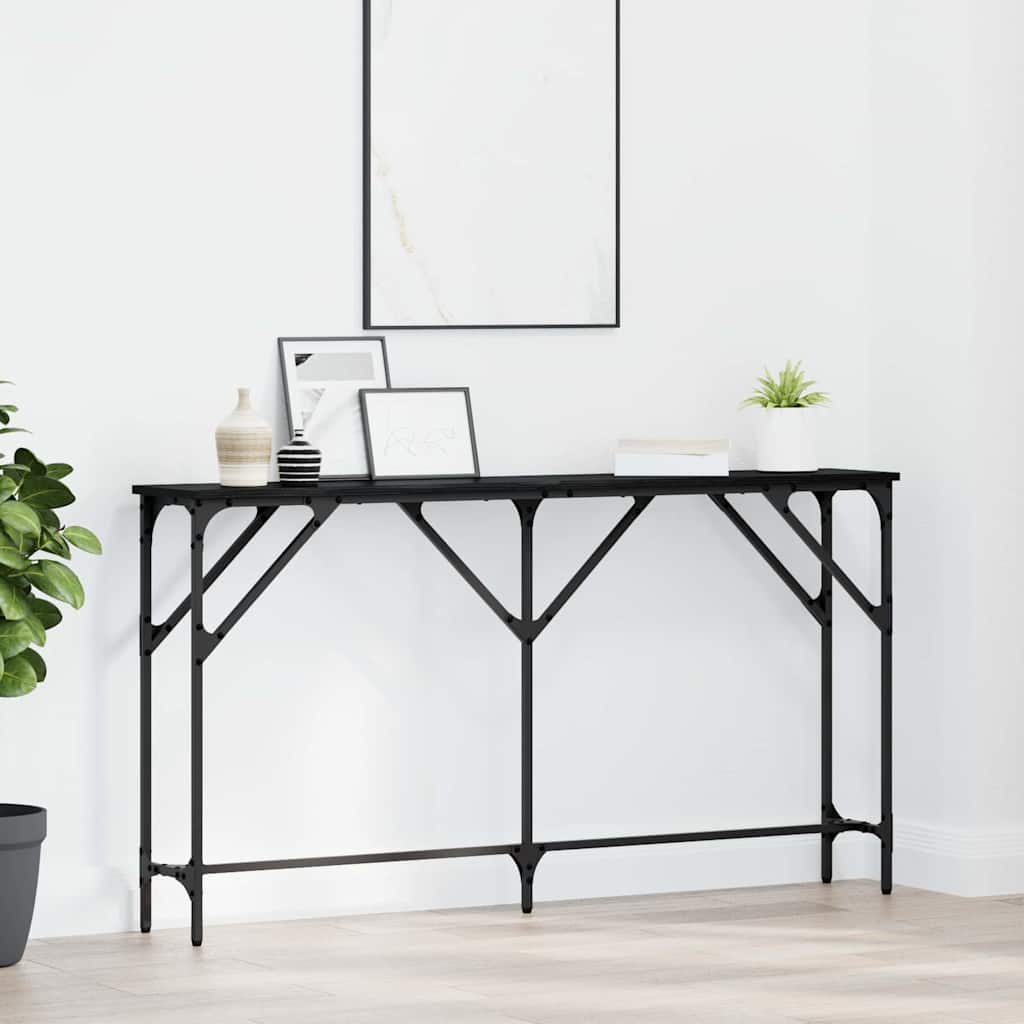 Konsolbord Svart ek 140 x 23 x 75 cm