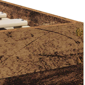 Sängram med huvudgavel Gammalt trä 90 x 190 cm Konstruerat trä