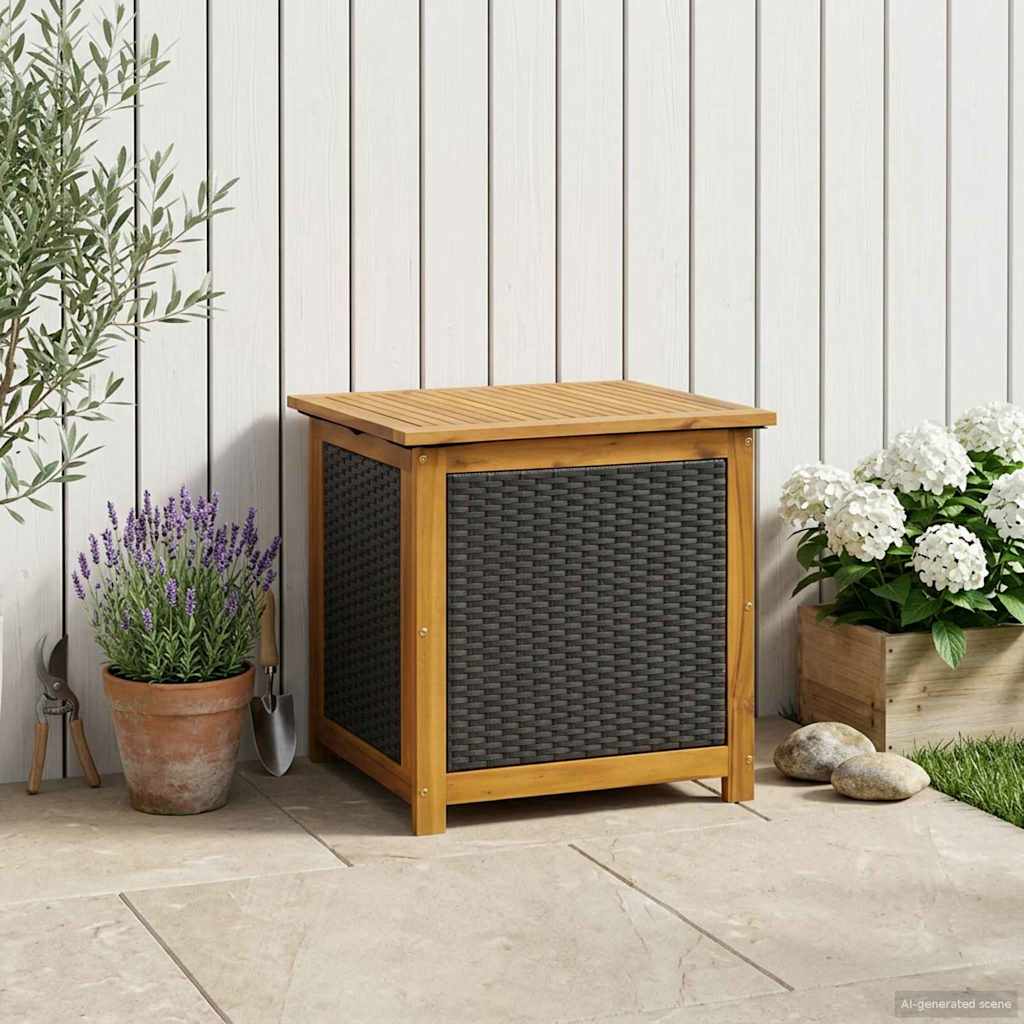 Trädgårdsförvaringslåda 88 L Massivt Akaciaträ 60 x 50 x 56 cm