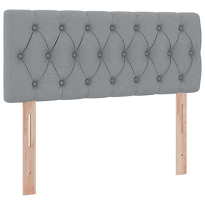 Förvaringssäng med LED Ljusgrå 120 x 190 cm Polyester