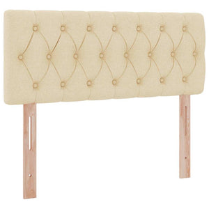 Förvaringssäng med LED med madrass Kräm 120 x 200 cm Polyester