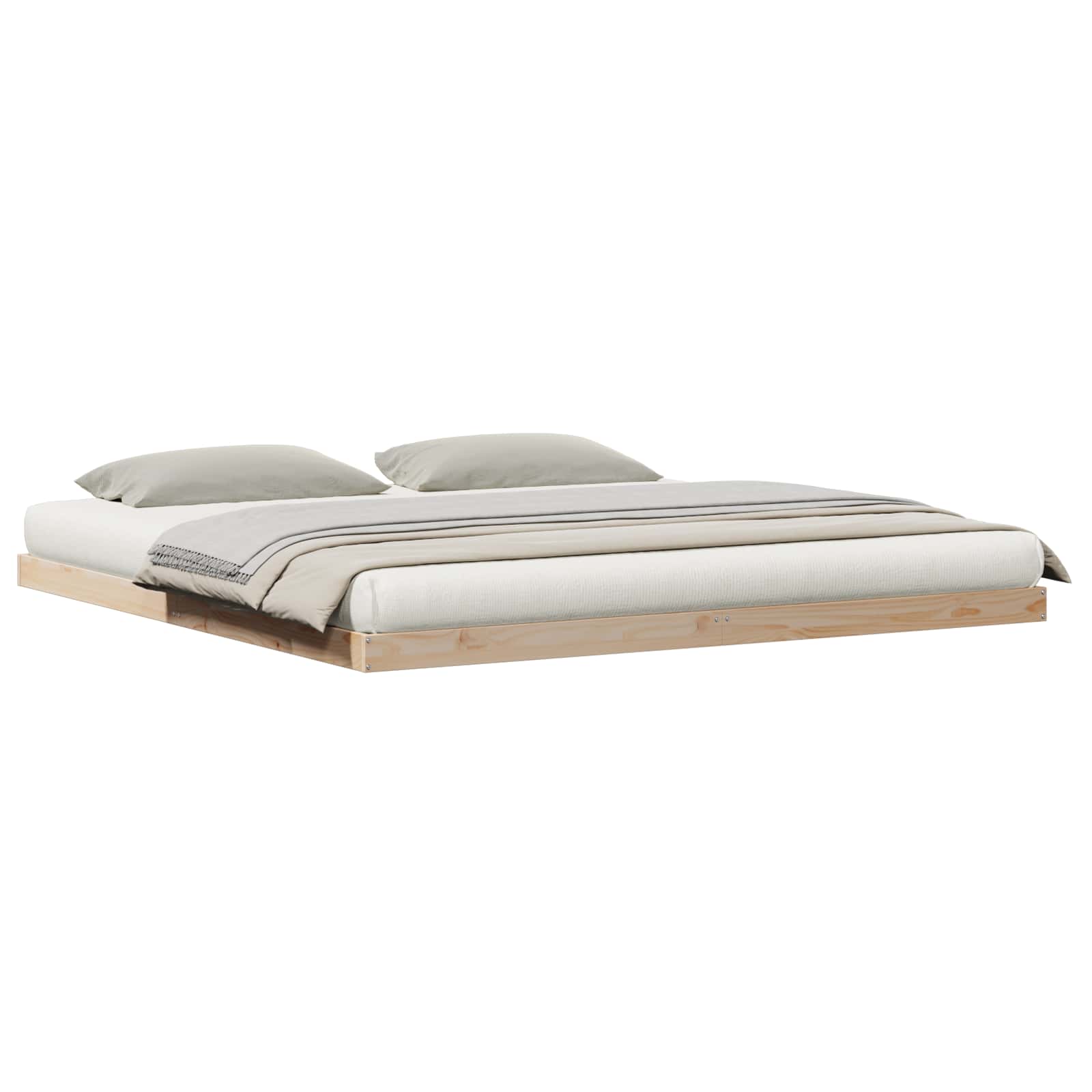 Golvsängsram Naturfärg 213,5 x 204 x 9 cm Massiv furu