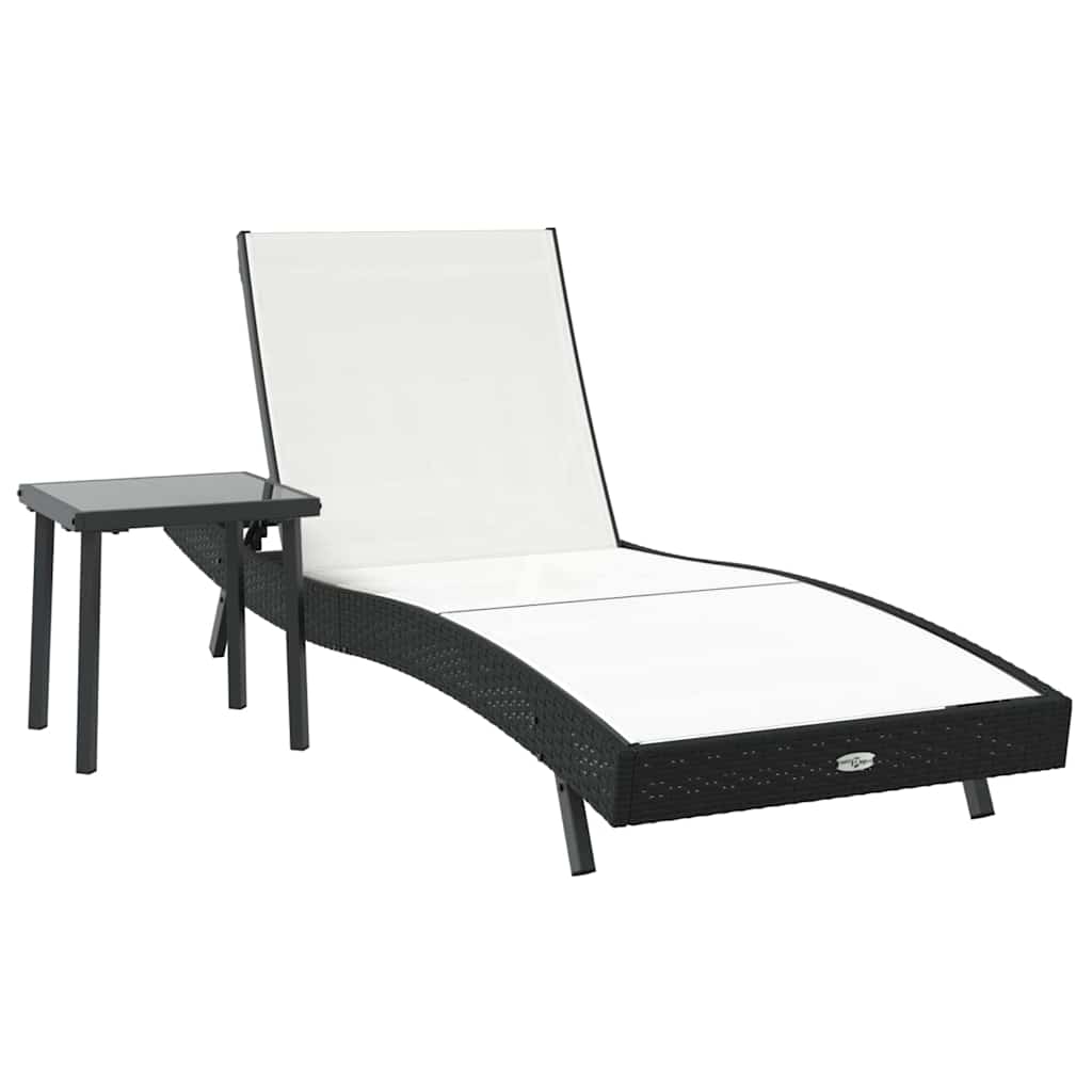 Solstol 2 pcs Svart och Vitt konstrotting