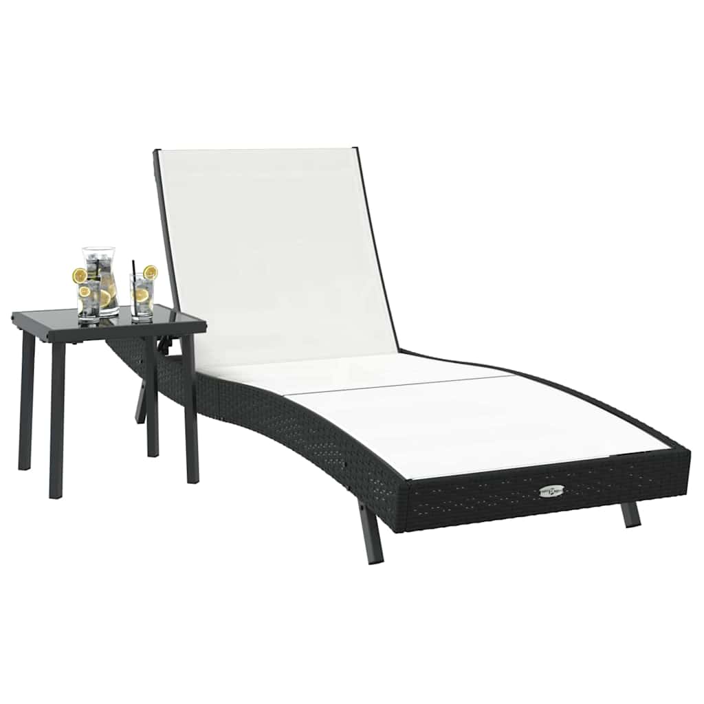 Solstol 2 pcs Svart och Vitt konstrotting