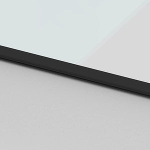 Skjutdörr med beslagssats svart 90x205 cm härdat glas