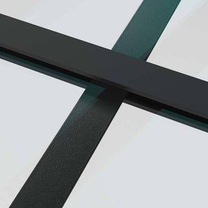 Skjutdörr med beslag svart 102,5x205 cm ESG-glas