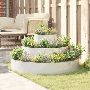 Trädgårdsplanterare Silver 120 x 120 x 20 cm Rostfritt stål