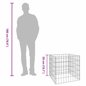 Fyrkantig Komposter 50 x 50 x 50 cm Järn