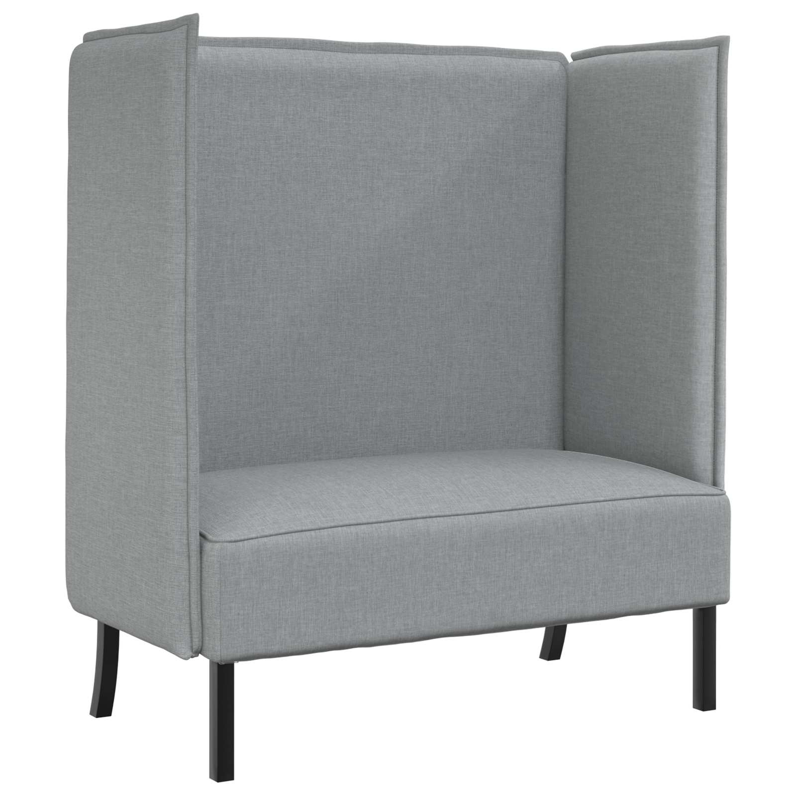 Hög Ryggsoffa 101cm Ljusgrå tyg