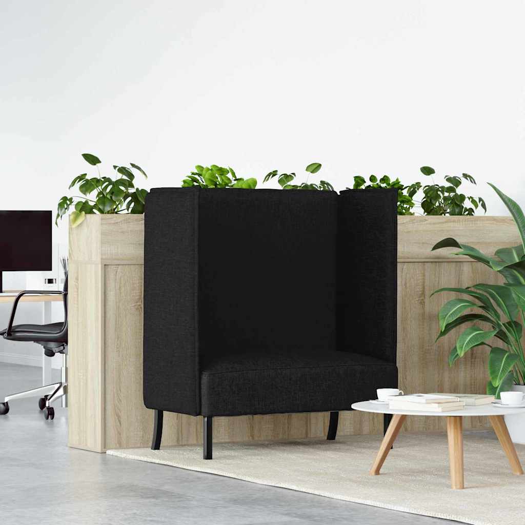Hög Ryggsoffa 101cm Svart tyg