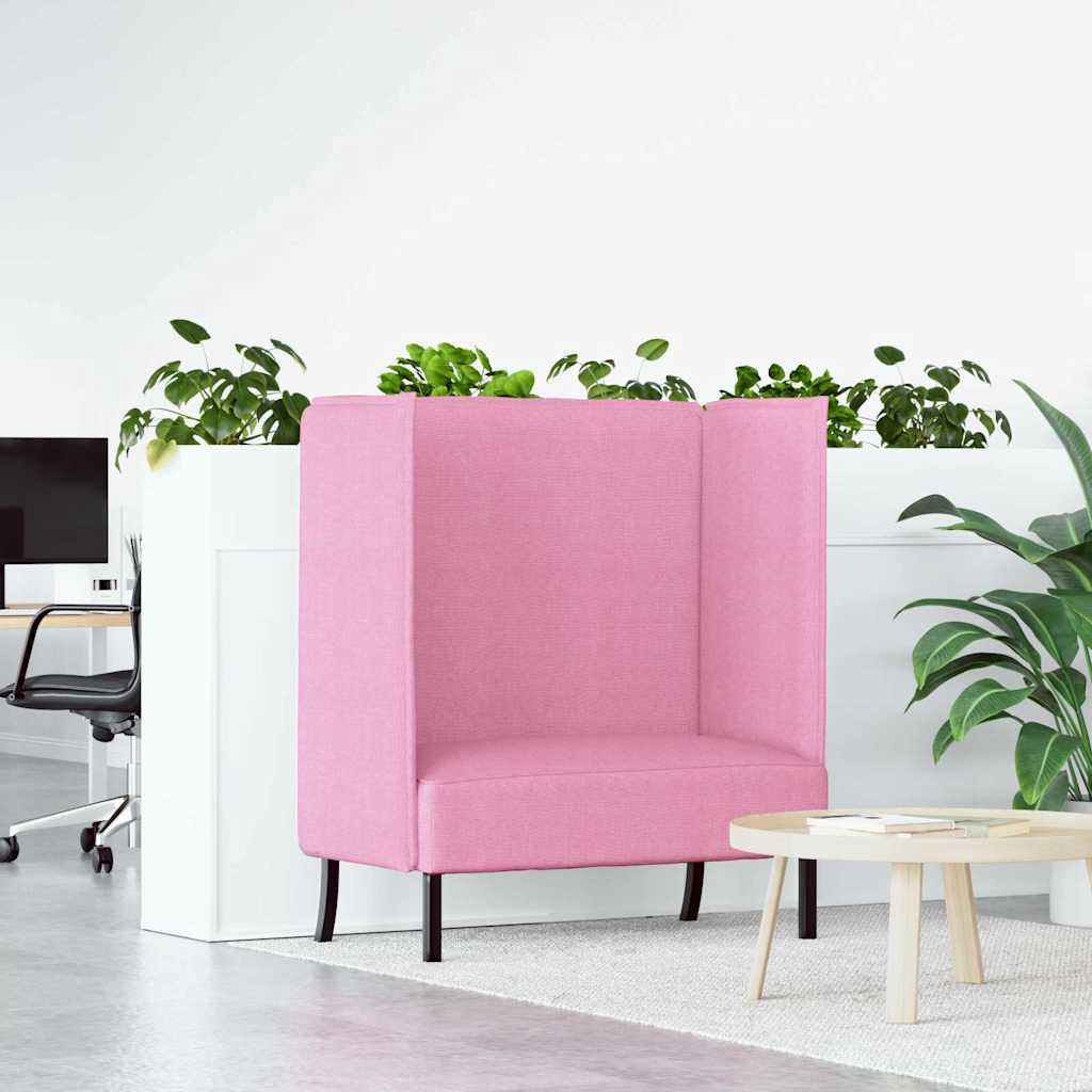 Hög Ryggsoffa 101cm Rosa tyg