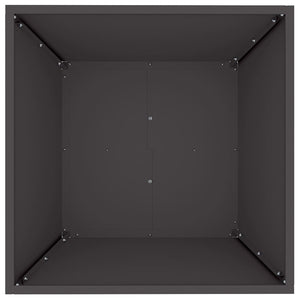 Trädgårdsplanterare Svart 50 x 50 x 15 cm Kallvalsat stål