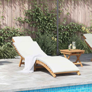 Trädgård Sunlounger Brun 198 x 55 x 58,5 cm Massivt teakträ