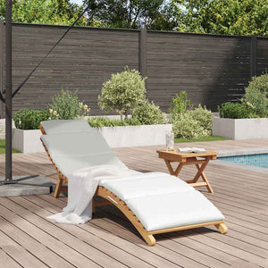 Trädgård Sunlounger Brun 198 x 55 x 58,5 cm Massivt teakträ