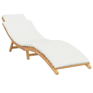 Trädgård Sunlounger Brun 198 x 55 x 58,5 cm Massivt teakträ