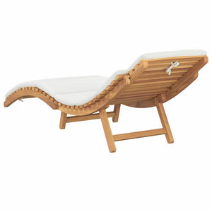 Trädgård Sunlounger Brun 198 x 55 x 58,5 cm Massivt teakträ