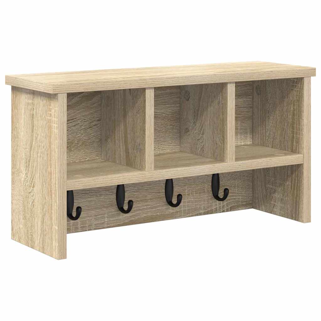 Väggmonterad Klädhängare Väggmonterat Sonoma-ek 50 x 16 x 26 cm