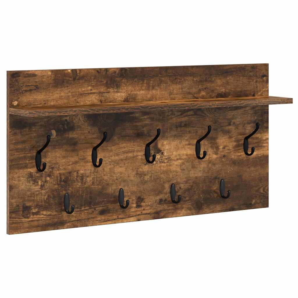 Väggmonterad Klädhängare Väggmonterat Rökt ek 80 x 40 x 12 cm