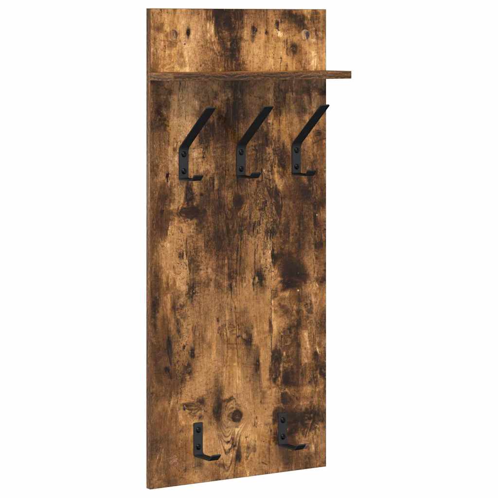 Väggmonterad Klädhängare Väggmonterat Rökt ek 40 x 10 x 90 cm