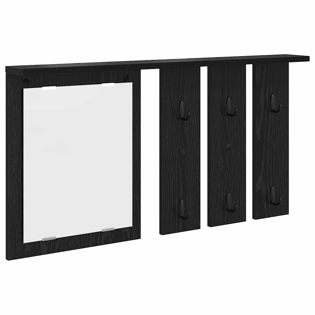 Väggmonterad Klädhängare Väggmonterat Svart ek 85 x 10 x 45 cm