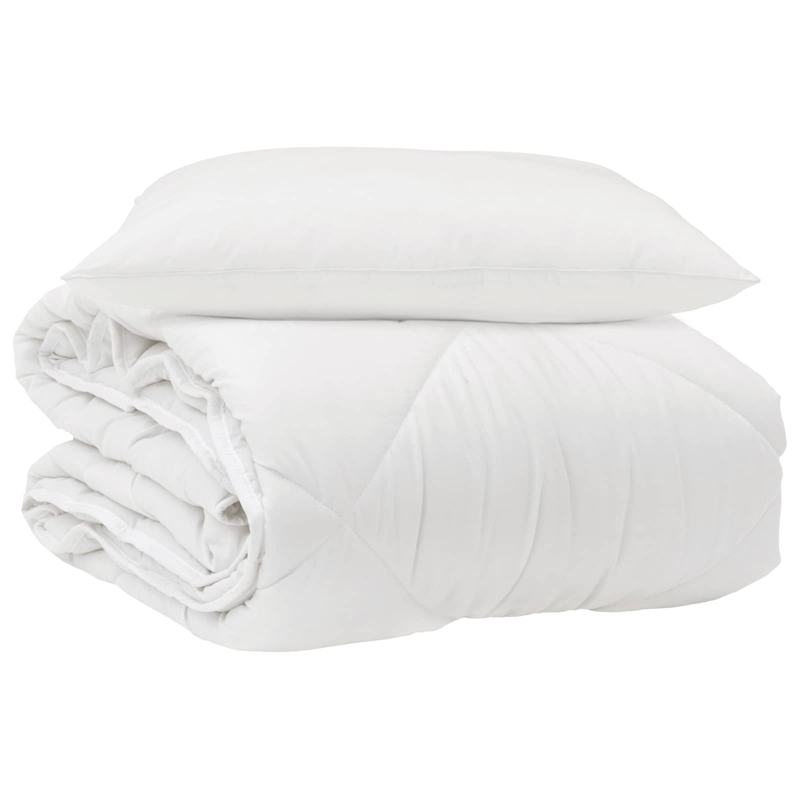 Året runt duvet med kudde 2 pcs Vit Mikrofiber