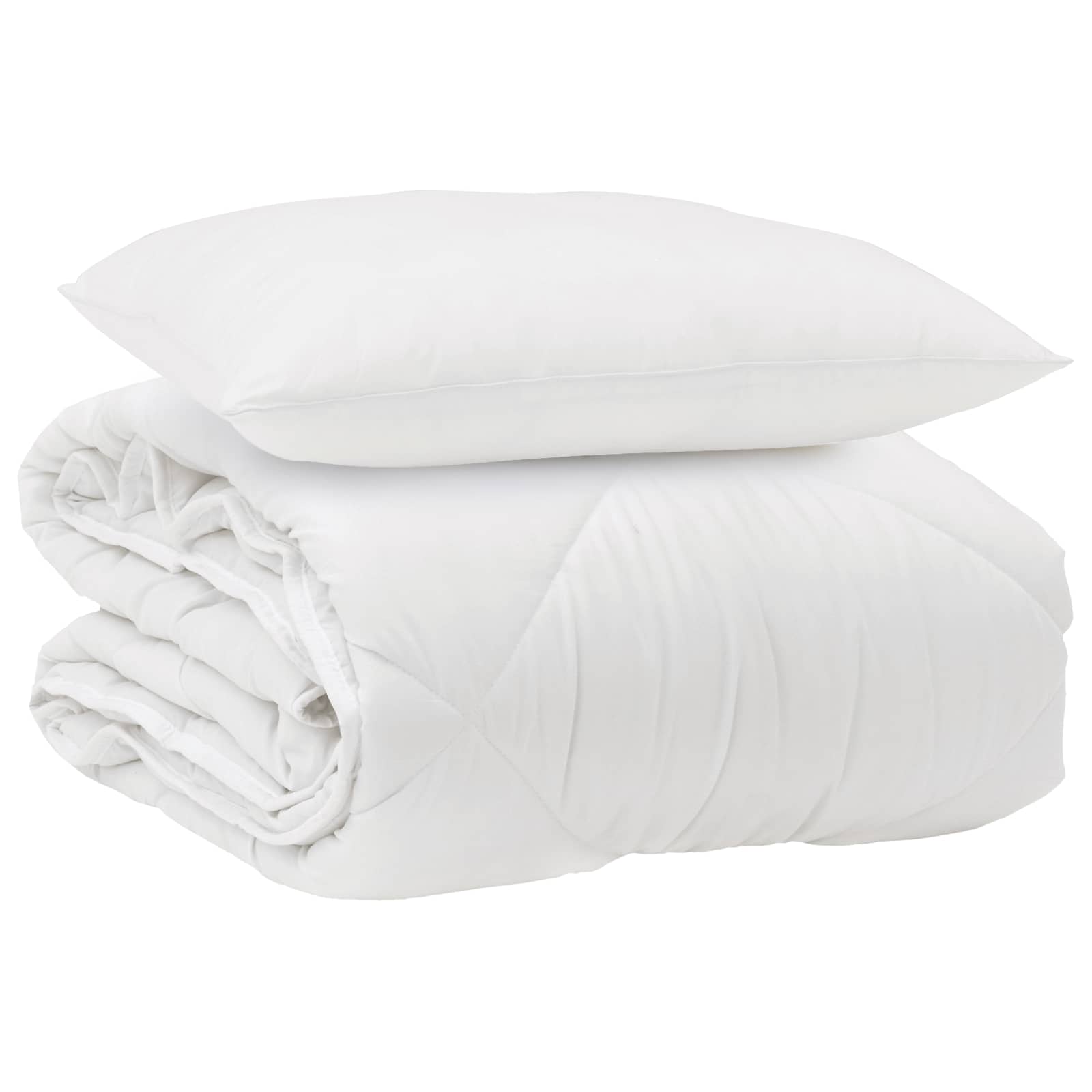 Året runt duvet med kudde 2 pcs Vit Mikrofiber