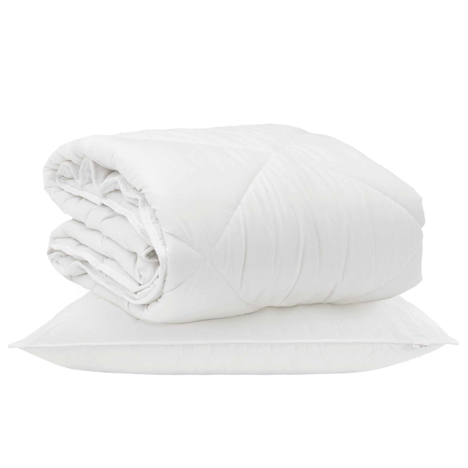 Året runt duvet med kudde 2 pcs Vit Mikrofiber