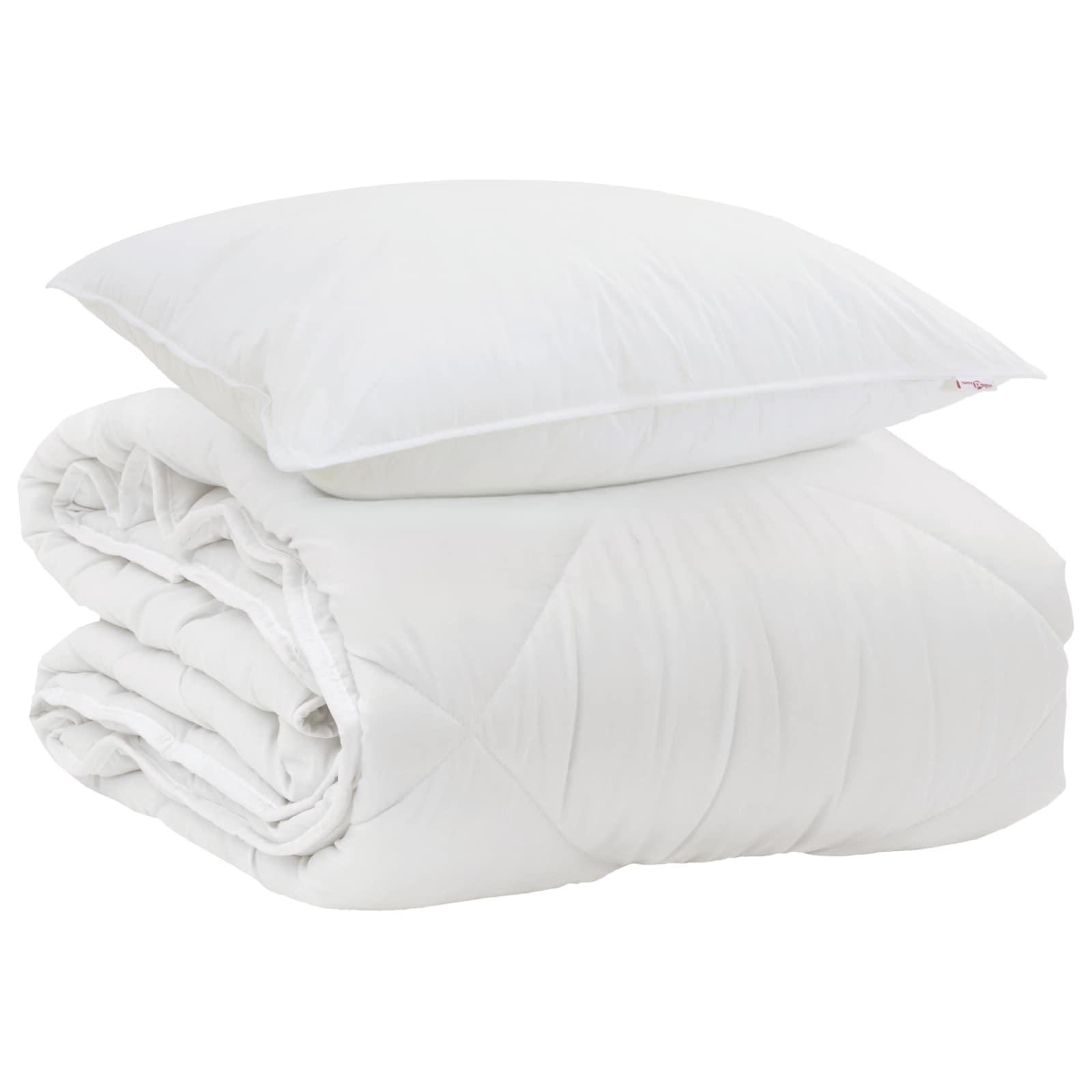 Året runt duvet med kudde 2 pcs Vit Mikrofiber