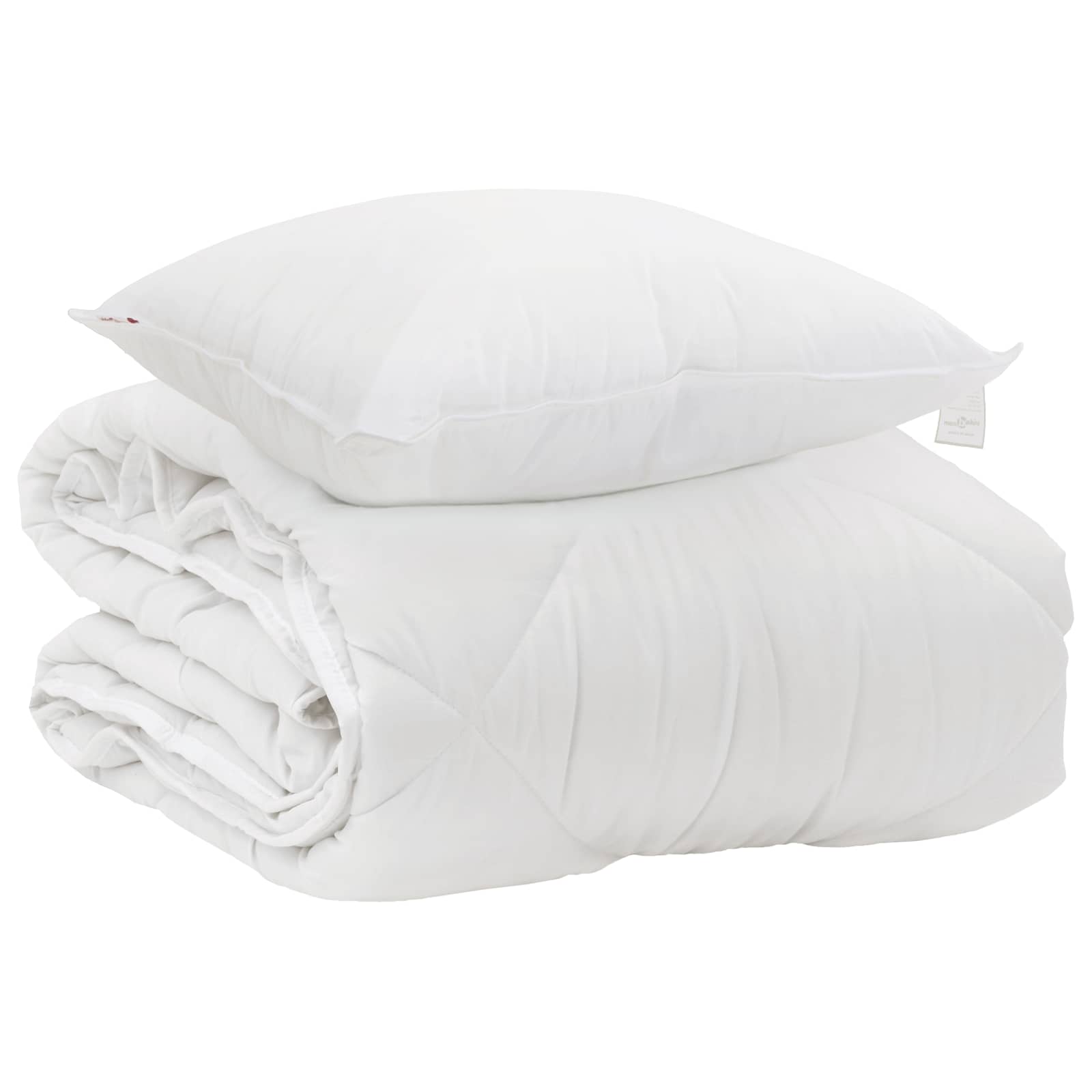 Året runt duvet med kudde 2 pcs Vit Mikrofiber