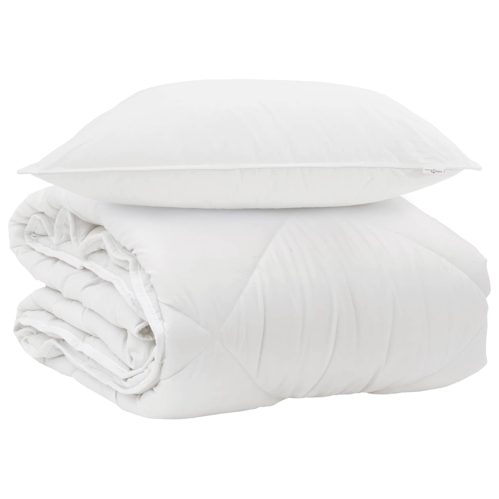 Året runt duvet med kudde 2 pcs Vit Mikrofiber