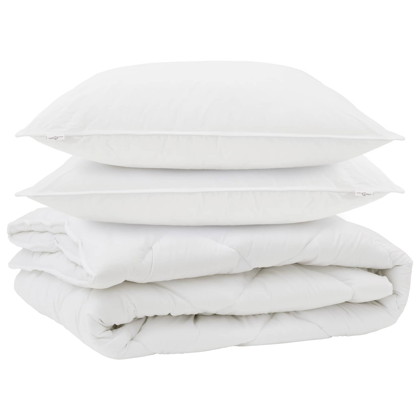 All-säsong Duvet med kudde 3 pcs Vit Mikrofiber