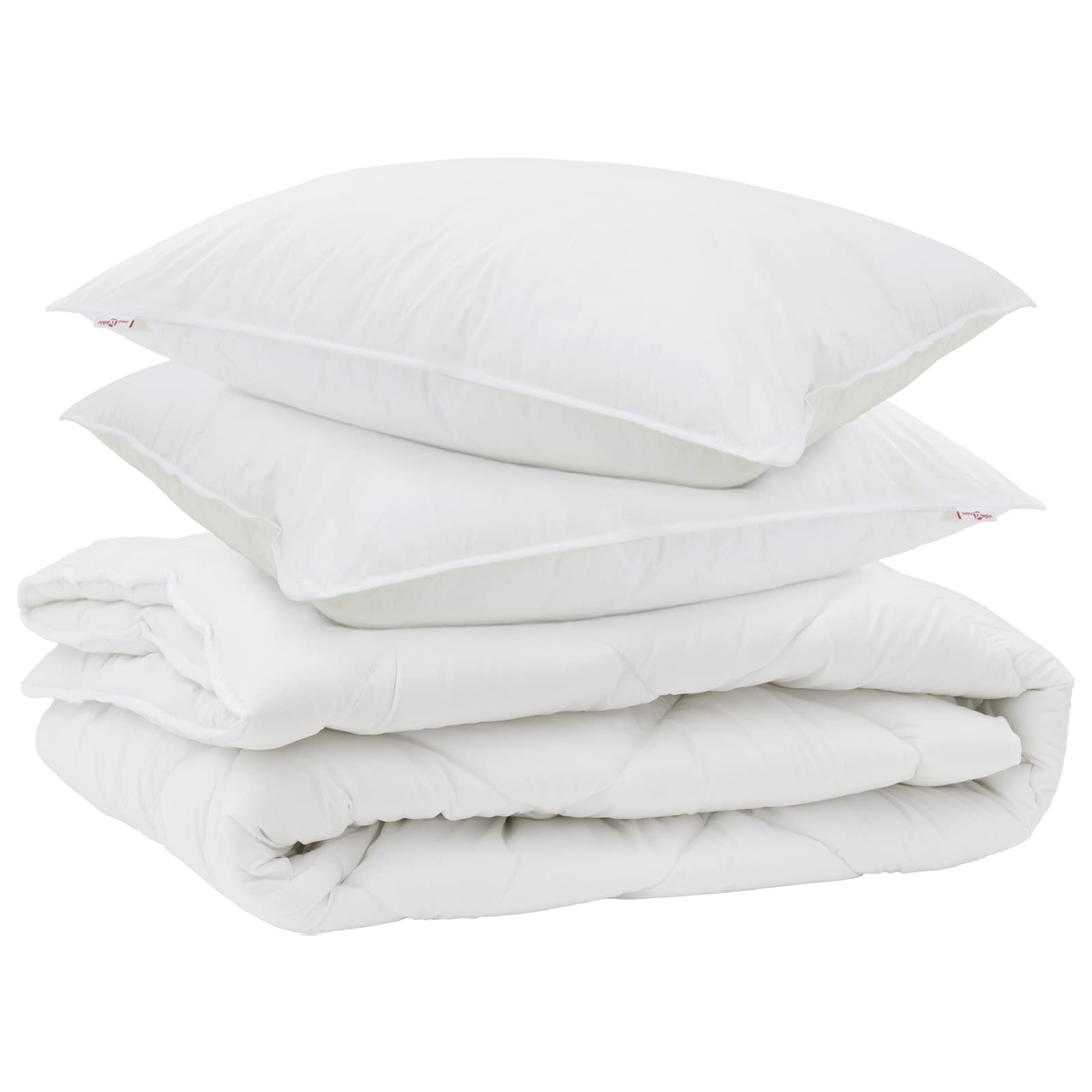 All-säsong Duvet med kudde 3 pcs Vit Mikrofiber