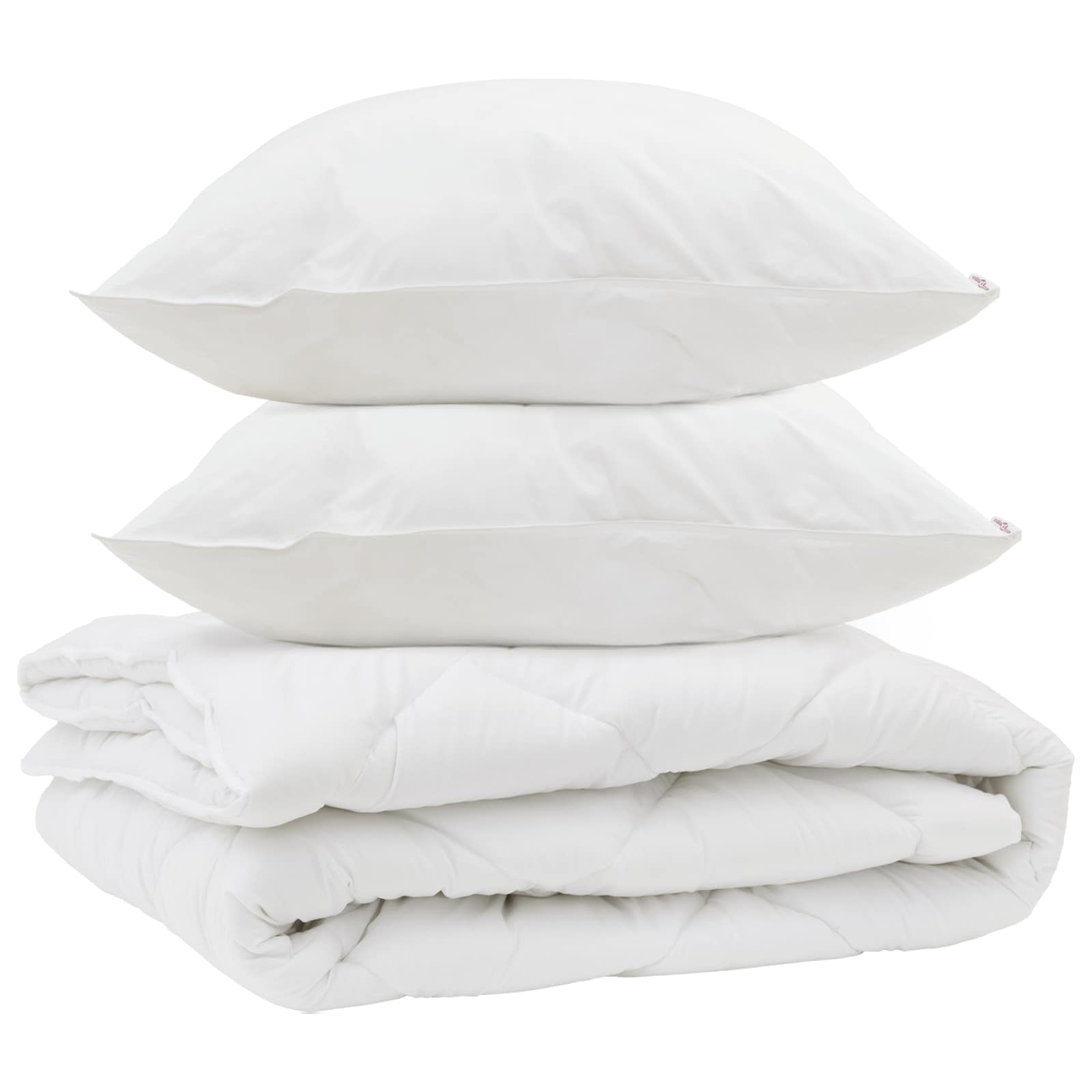 All-säsong Duvet med kudde 3 pcs Vit Mikrofiber