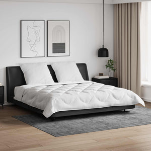 Duntäcke med Kuddar med kudde 3 pcs Vit Mikrofiber